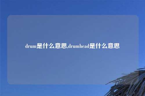 drum是什么意思,drumhead是什么意思