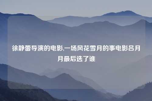 徐静蕾导演的电影,一场风花雪月的事电影吕月月最后选了谁