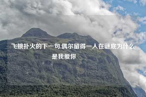 飞蛾扑火的下一句,偶尔留得一人在谜底为什么是我爱你😂