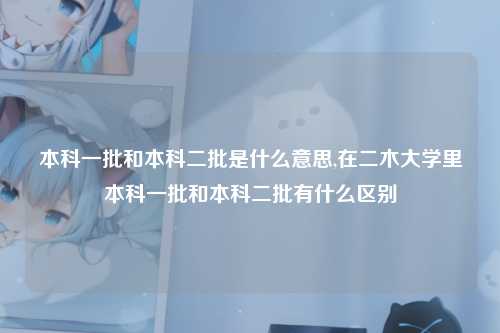 本科一批和本科二批是什么意思,在二木大学里本科一批和本科二批有什么区别