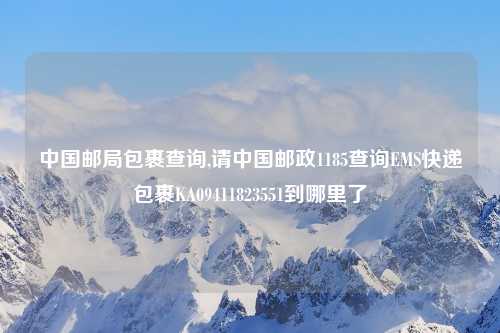 中国邮局包裹查询,请中国邮政1185查询EMS快递包裹KA09411823551到哪里了
