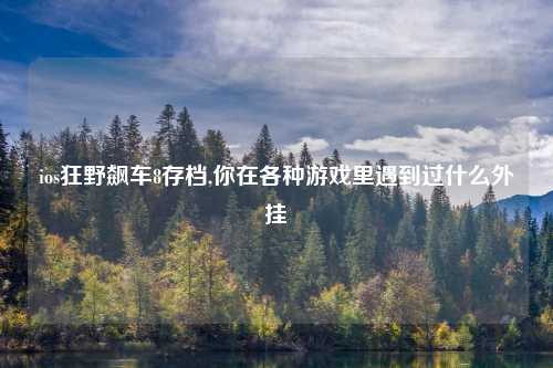 ios狂野飙车8存档,你在各种游戏里遇到过什么外挂
