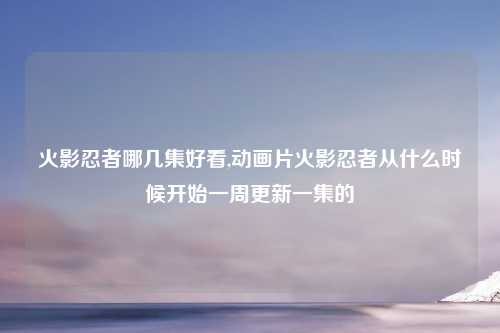 火影忍者哪几集好看,动画片火影忍者从什么时候开始一周更新一集的