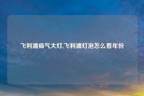 飞利浦疝气大灯,飞利浦灯泡怎么看年份