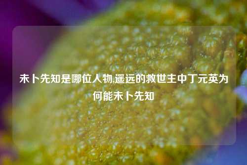 未卜先知是哪位人物,遥远的救世主中丁元英为何能未卜先知