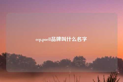 ccp,poell品牌叫什么名字
