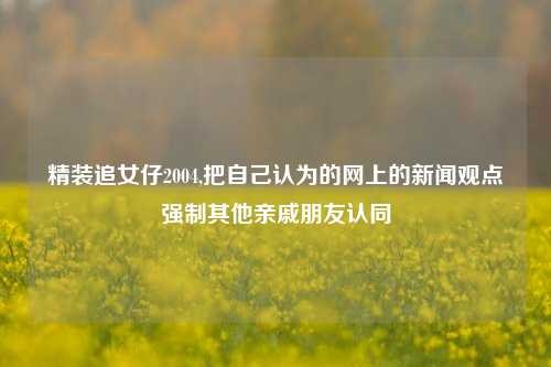 精装追女仔2004,把自己认为的网上的新闻观点强制其他亲戚朋友认同
