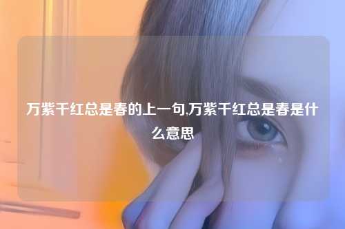 万紫千红总是春的上一句,万紫千红总是春是什么意思