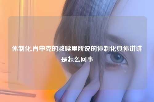 体制化,肖申克的救赎里所说的体制化具体讲讲是怎么回事