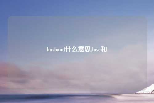 husband什么意思,love和