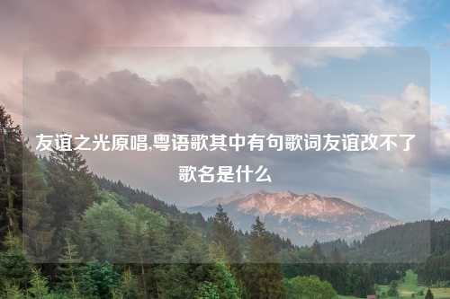 友谊之光原唱,粤语歌其中有句歌词友谊改不了歌名是什么