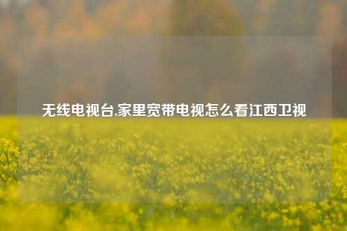 无线电视台,家里宽带电视怎么看江西卫视