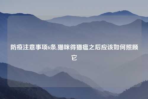 防疫注意事项6条,猫咪得猫瘟之后应该如何照顾它