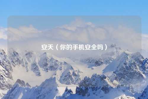 安天（你的手机安全吗）