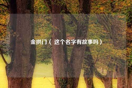 金拱门（ 这个名字有故事吗）