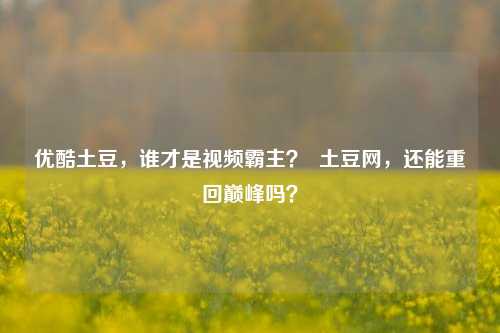 优酷土豆，谁才是视频霸主？  土豆网，还能重回巅峰吗？