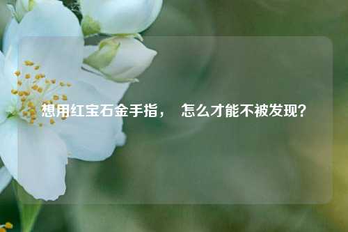 想用红宝石金手指，  怎么才能不被发现？