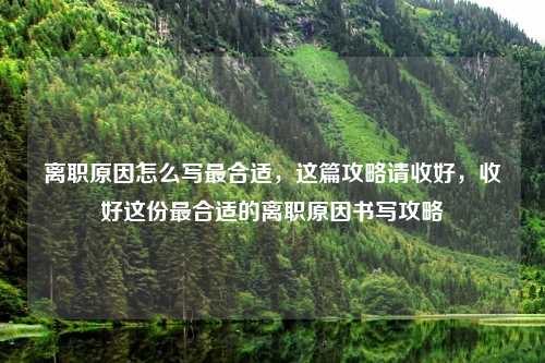 离职原因怎么写最合适,这篇攻略请收好,收好这份最合适的离职原因书写攻略