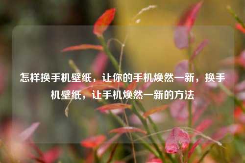 怎样换手机壁纸,让你的手机焕然一新,换手机壁纸,让手机焕然一新的方法