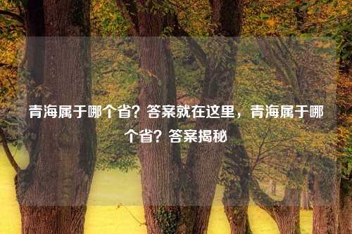 青海属于哪个省?答案就在这里,青海属于哪个省?答案揭秘