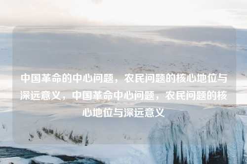 中国革命的中心问题,农民问题的核心地位与深远意义,中国革命中心问题,农民问题的核心地位与深远意义