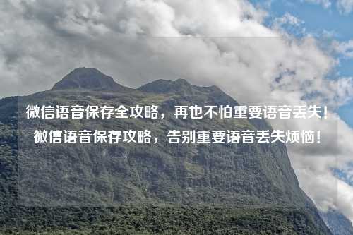 微信语音保存全攻略,再也不怕重要语音丢失!微信语音保存攻略,告别重要语音丢失烦恼!