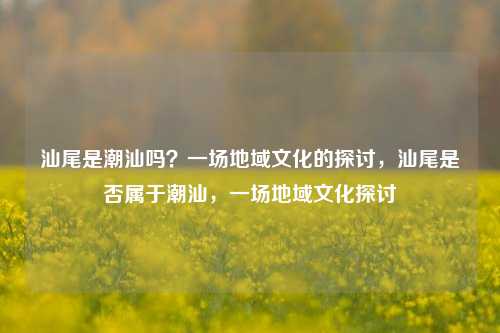 汕尾是潮汕吗?一场地域文化的探讨,汕尾是否属于潮汕,一场地域文化探讨