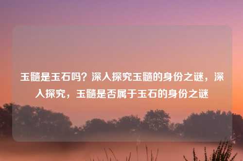 玉髓是玉石吗?深入探究玉髓的身份之谜,深入探究,玉髓是否属于玉石的身份之谜