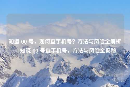 知道 QQ 号，如何查手机号？方法与风险全解析，知晓 QQ 号查手机号，方法与风险全揭秘