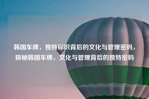 韩国车牌，独特标识背后的文化与管理密码，探秘韩国车牌，文化与管理背后的独特密码