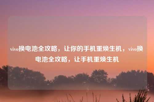 vivo换电池全攻略，让你的手机重焕生机，vivo换电池全攻略，让手机重焕生机