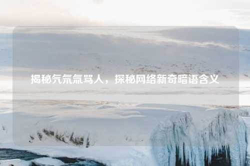 揭秘氕氘氚骂人，探秘网络新奇暗语含义