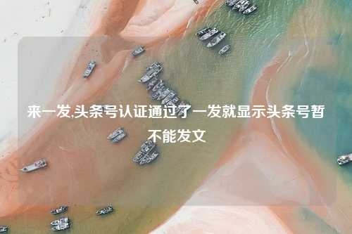 来一发,头条号认证通过了一发就显示头条号暂不能发文