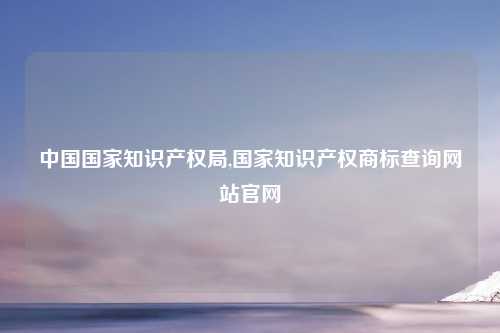 中国国家知识产权局,国家知识产权商标查询网站官网