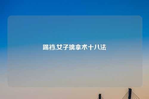 踢裆,女子擒拿术十八法