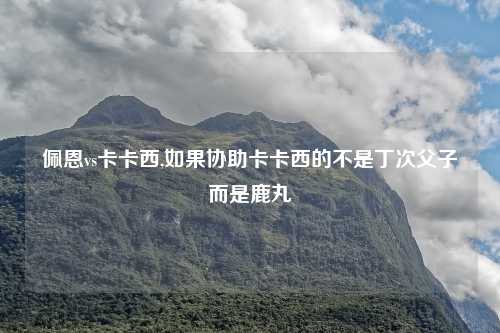 佩恩vs卡卡西,如果协助卡卡西的不是丁次父子而是鹿丸