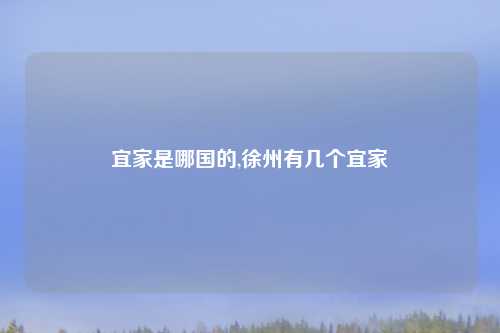宜家是哪国的,徐州有几个宜家
