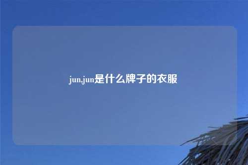 jun,jun是什么牌子的衣服