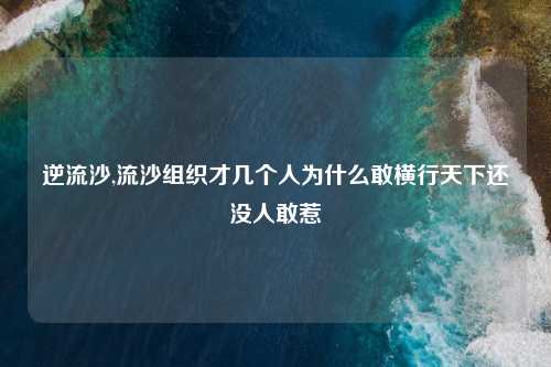 逆流沙,流沙组织才几个人为什么敢横行天下还没人敢惹