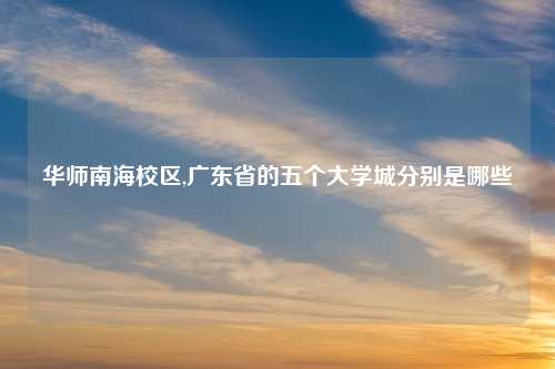 华师南海校区,广东省的五个大学城分别是哪些