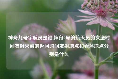 神舟九号宇航员是谁,神舟9号的航天员的发送时间发射火箭的返回时间发射地点和着落地点分别是什么
