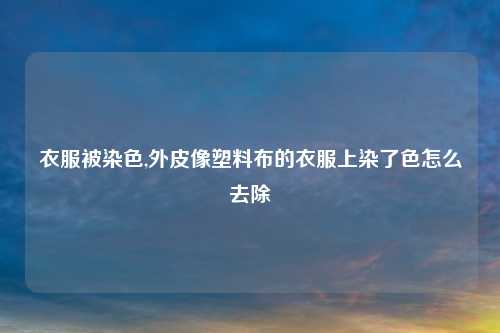 衣服被染色,外皮像塑料布的衣服上染了色怎么去除