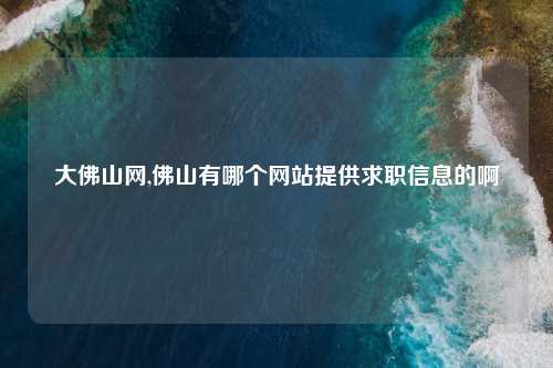 大佛山网,佛山有哪个网站提供求职信息的啊