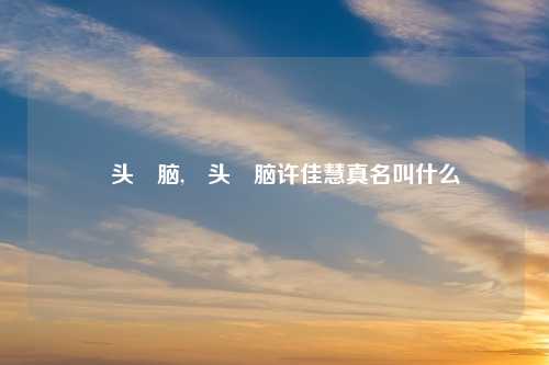 槑头槑脑,槑头槑脑许佳慧真名叫什么