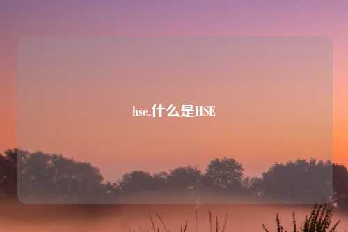 hse,什么是HSE