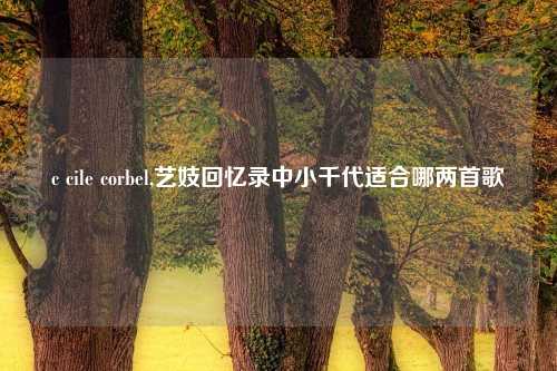 c cile corbel,艺妓回忆录中小千代适合哪两首歌
