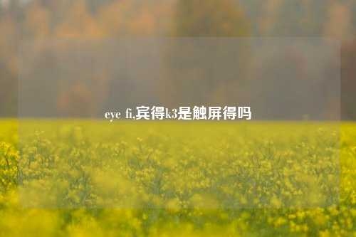 eye fi,宾得k3是触屏得吗