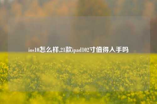 ios10怎么样,21款ipad102寸值得入手吗