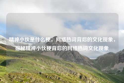 精神小伙是什么梗,网络热词背后的文化现象,探秘精神小伙梗背后的网络热词文化现象