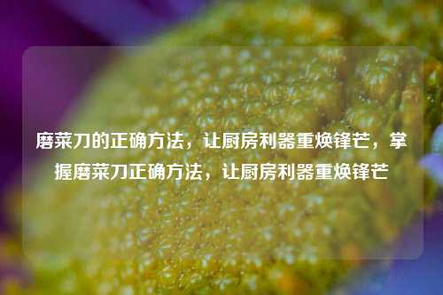 磨菜刀的正确方法,让厨房利器重焕锋芒,掌握磨菜刀正确方法,让厨房利器重焕锋芒